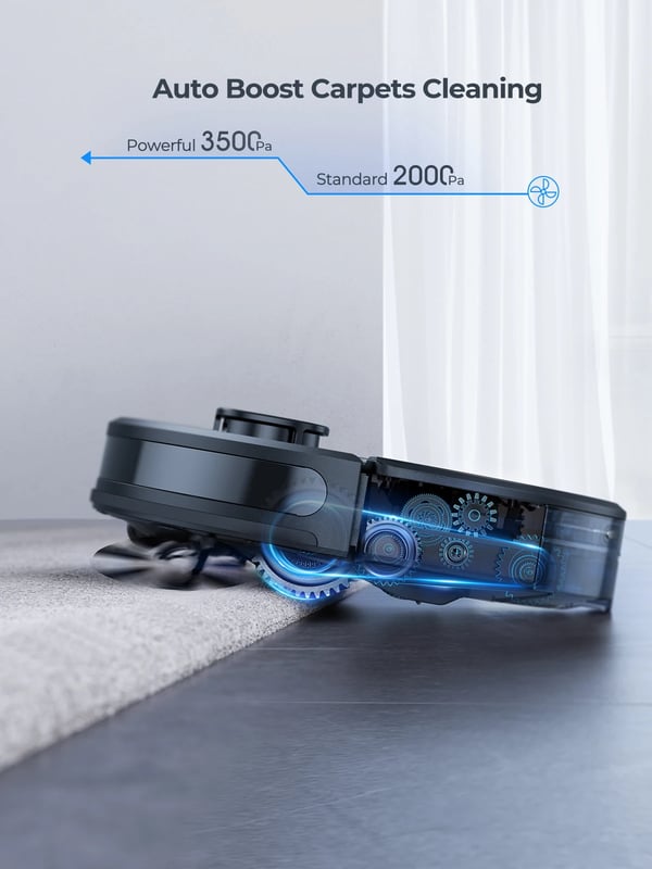 Robotstøvsuger, LiDAR-navigation, kraftig sugeevne op til 3500 Pa,L6 Nex-Sort, EU