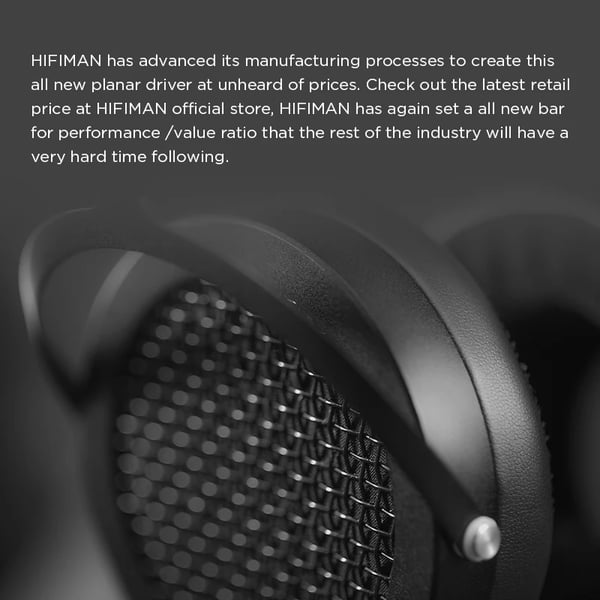HIFIMAN SUNDARA Over-Ear Hovedtelefoner, 6-75000 Hz Frekvensrespons, Metalhus,sort