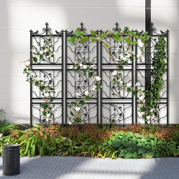 Trellis, Hållbar Metalldesign, Stöder Klättrande Växter,svart