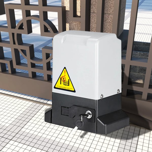Elektrisk Skydedørsåbner, AC 370W Motor, Egnet til 800kg Døre, Justerbar Lukketid 1-60s, Infrarød Forhindringsdetektion, Kraftig Stål Konstruktion