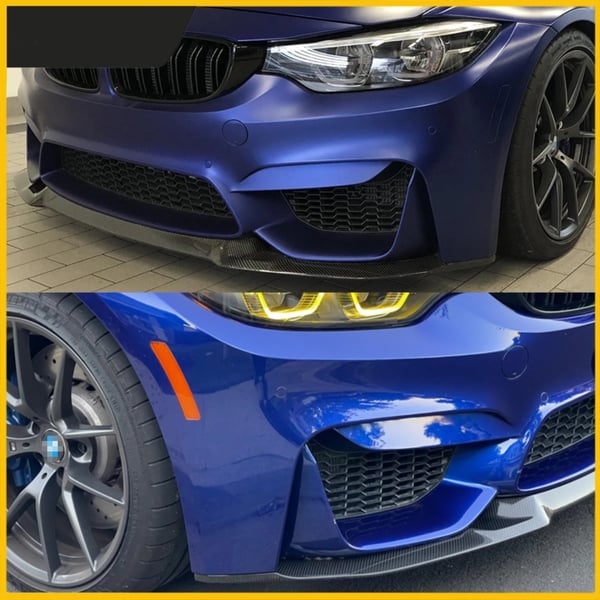 Front Lip Spoiler, Skræddersyet Design, Holdbar ABS Konstruktion,Kulfiberlook