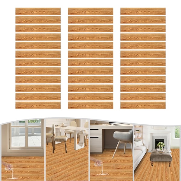Lattiatarrat, 36 kappaletta, moderni puuviiludesign,Ruskea