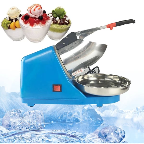Elektrisk Ismaskine, 380W Effekt, 2200 RPM Rotationshastighed, 65 kg/t Knusningskapacitet,Blå, EU