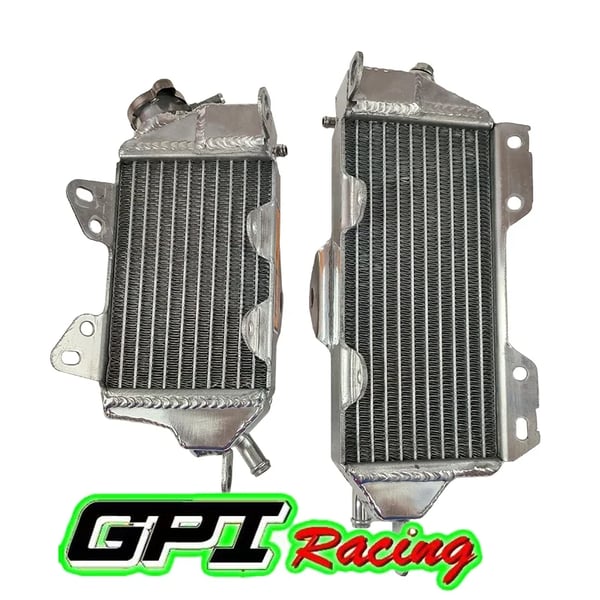 Radiator, Aluminium, Kompatibel med 1990-1991 KX125, Forbedret køleeffektivitet, TIG-svejset konstruktion, Skræddersyet pasform