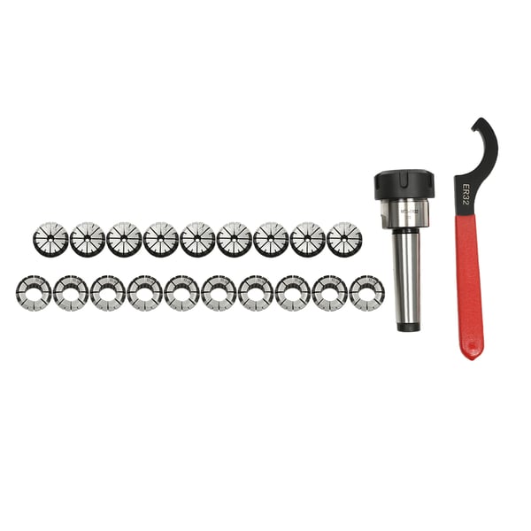 ER32 Collet Sæt, 18PC Collet Chuck, MT3 Skaft, Høj Præcision,Blå