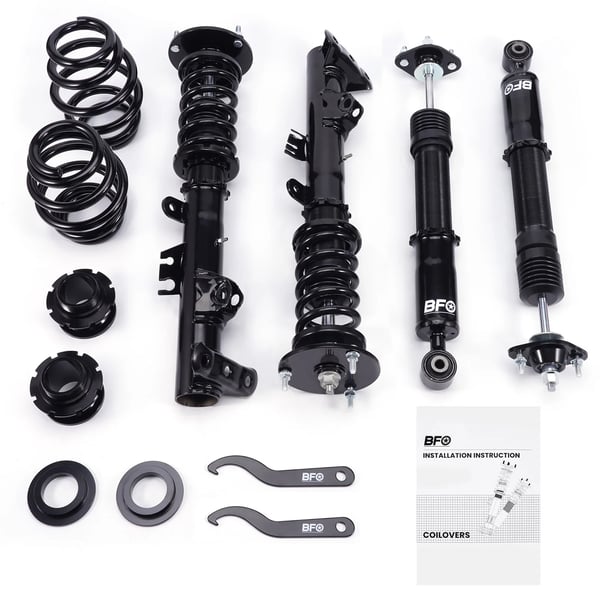 Coilovers til BMW 3 Series E36 Coupe, Justerbar Højde, Twin-Tube Design, Holdbar Stål Konstruktion
