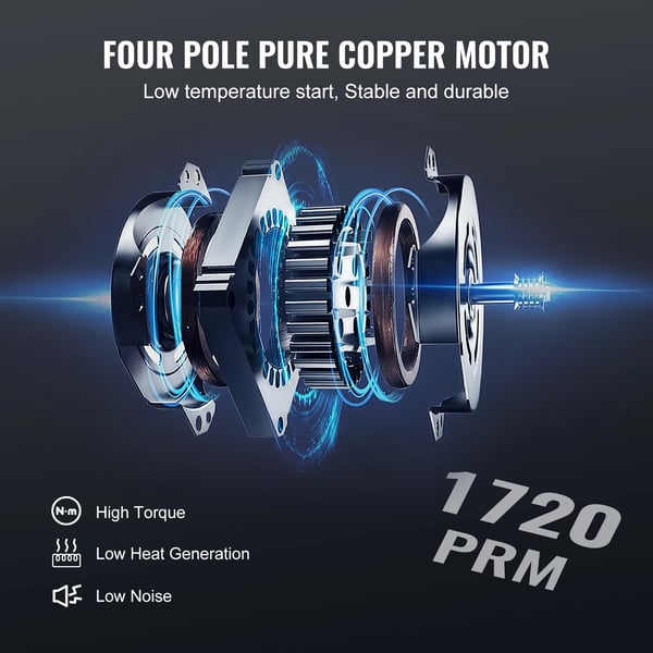 AC-imupumppu, 3.5 CFM, 150W teho, mitat 11.4 tuumaa,3.5CFM 150W