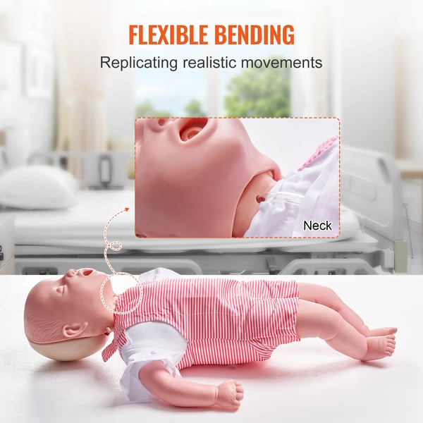 Børne-HLR Træningsdukke, Livsstørrelse Design, Holdbart PVC Materiale,BabyInfarktionsmodel