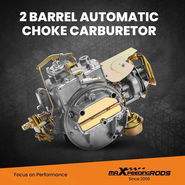 Karburator, Zinklegering, 12x12x12 tommer, Kompatibel med Ford Mustang 1968~1973, 2.0-5.0 liter slagvolumen, 4 cylinder
