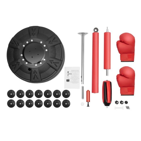Boksesæk Sæt, Højdejusterbar, 360° Refleks Handling,Rød