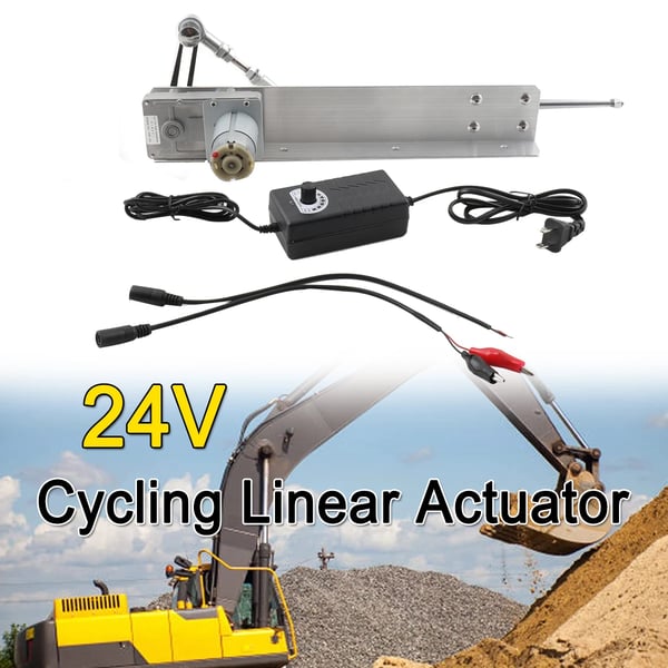 Cykling Lineær Aktuator, 24V Spænding, 150mm Slaglængde, 120rpm Hastighed, 2-10kg Tryk, Vandret Installation