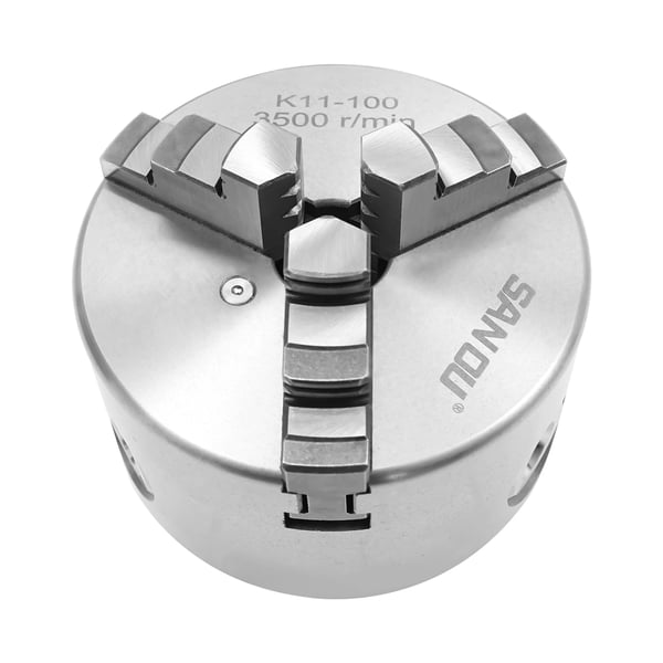 Svarvchuck, Självcentrerande, Hög Precision,Silver