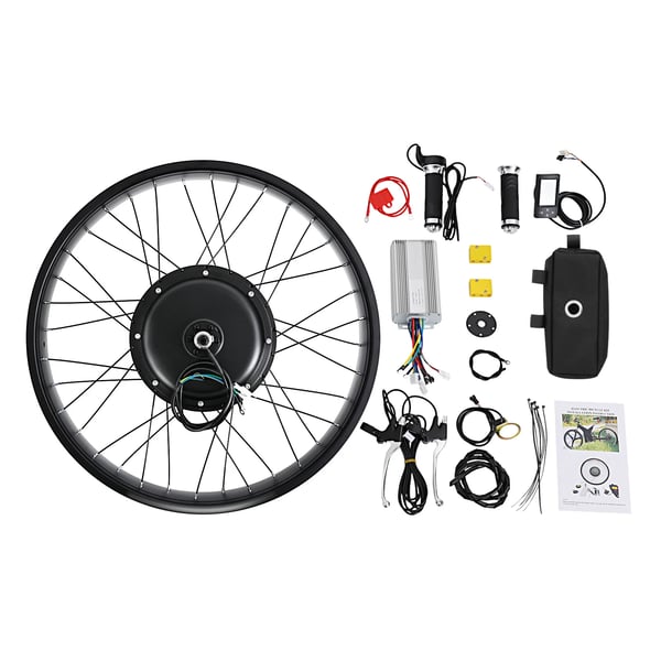 Elektrisk Cykel Ombygningskit, 1500W Motor, 26-Tommer Hjulstørrelse, Brugervenlig Installation