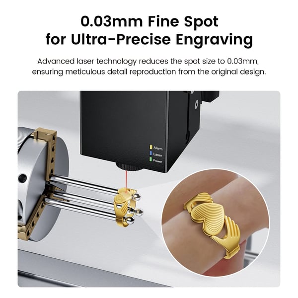 Laser Modul, 2W Laser Effekt, 1064±1 nm Bølgelængde, Fokuseringslængde 24,5 mm, Fokuseringsdybde 3 mm, Omtrent TEM00 Mode
