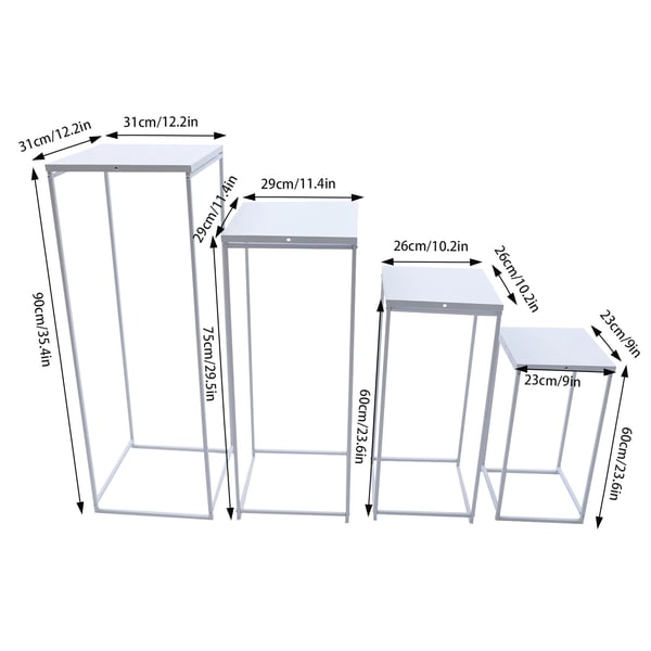 Bröllopsblomsterställ, Robust Design, Mångsidig Dekoration,VIT