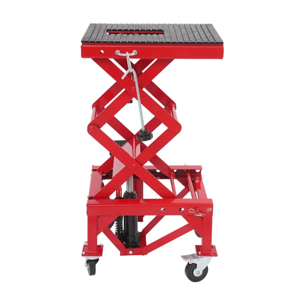 Hydraulisk Lift, 200 kg Kapacitet, Justerbar Højde,RØD