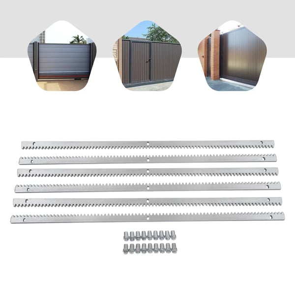 Skydedør Gear Rack Kit, 19,68 Fødder Total Længde, 0,47 Tommer Tykkelse, Standard Tandbredde, Materiale af Høj Kvalitet