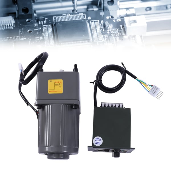 Gearmotor, Justerbar hastighedskontrol 0-68 RPM, Holdbart aluminiumhus, Lav støjdrift 40 dB, Inkluderer hastighedsregulator