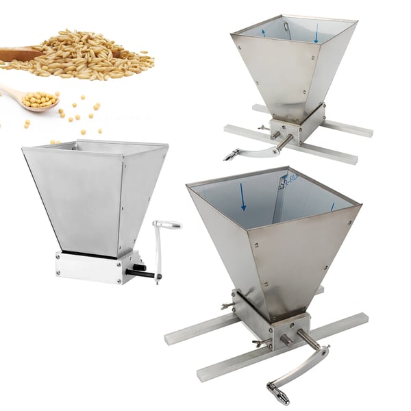 Maltti-kvarnkross, rulle i rostfritt stål, justerbart rullavstånd 0.1-2.5mm, malningshastighet 8lbs/min, total höjd 260mm, inmatningsöppningens storlek 220mm x 210mm