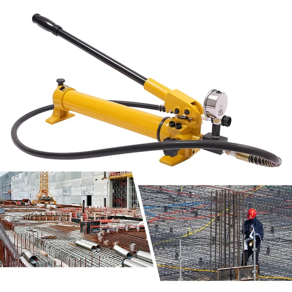 Manuel Hydraulisk Pumpe, 700 Bar Tryk, 1,9m Slange,Guld
