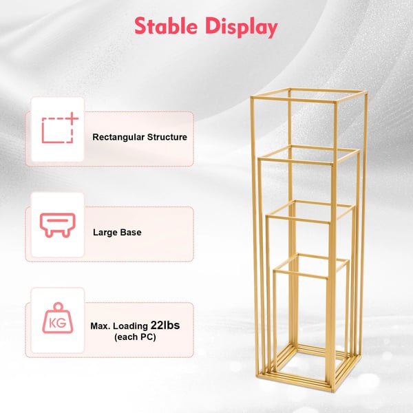 Blomsterstand, Elegant Design, Alsidig til Dekoration,Guld, L