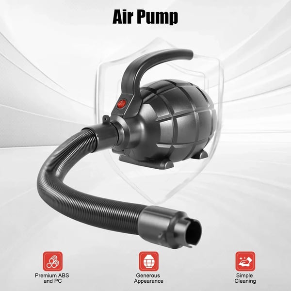 Elektrisk Luftpumpe, 600W Effekt, 1000L/min Luftvolumen,sort