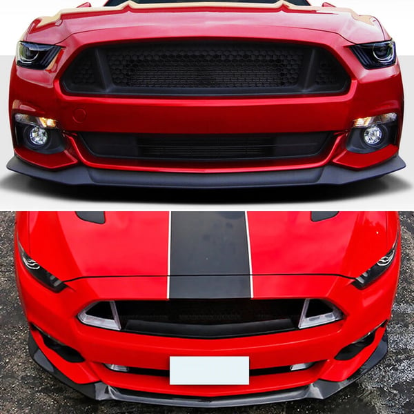 Front Bumper Lip Splitter, GT Stil, Nem Installation,Glans Sort