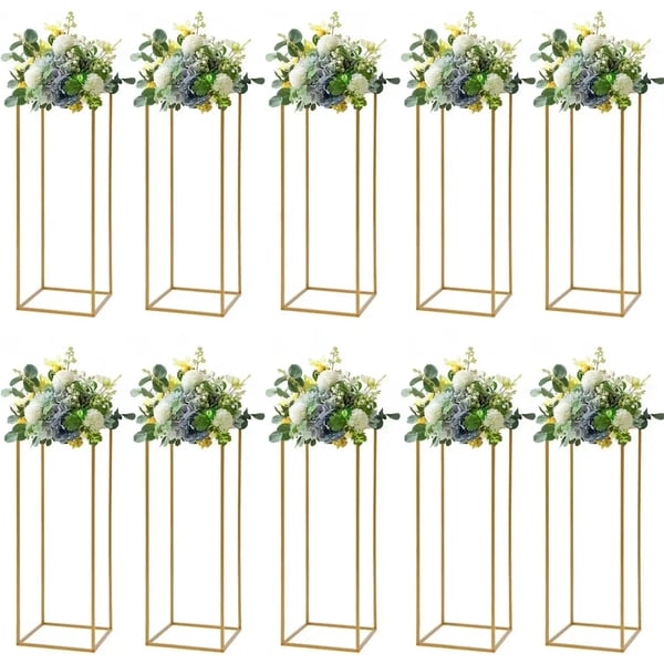 Blomsterställ, Elegant Metalldesign, Lätt Montering,Guld