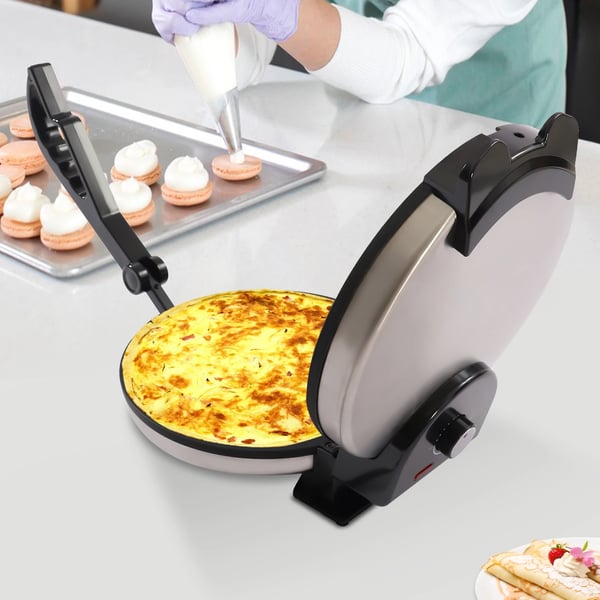 Tortilla Presse, Elektrisk, Non-Stick,sort