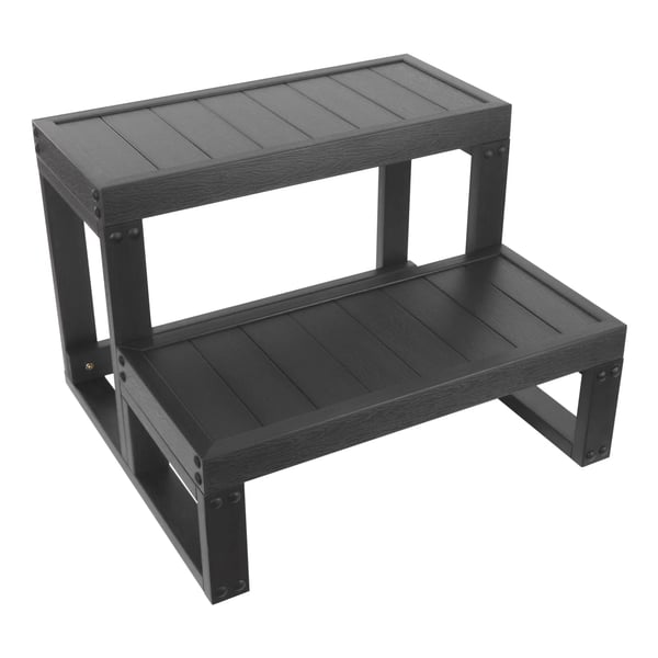 Spa Trin, Skridsikre Design, Holdbar WPC Konstruktions,sort