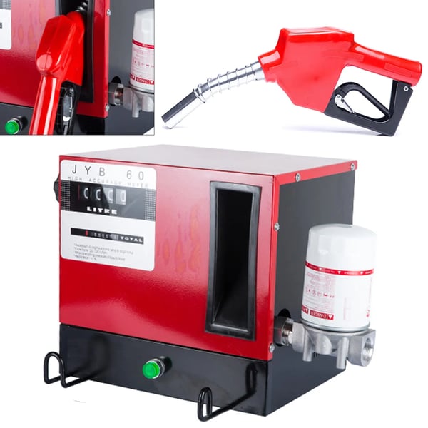 Självprimande dieselpump, 60 L/min maximalt flöde, användarvänlig design,Röd