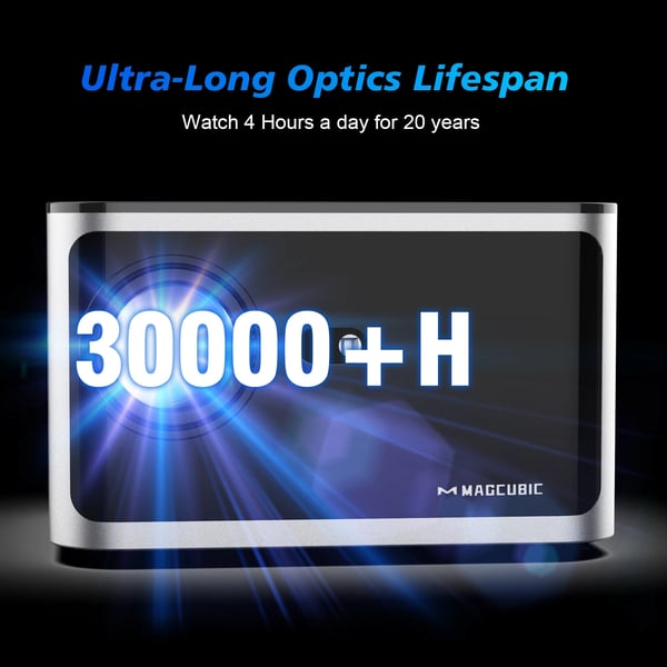 Hjemmeprojektor, Native 1080P Opløsning, 580 ANSI Lumen, Bluetooth Kompatibilitet,EU stik, HY350-Sort-Opgraderet