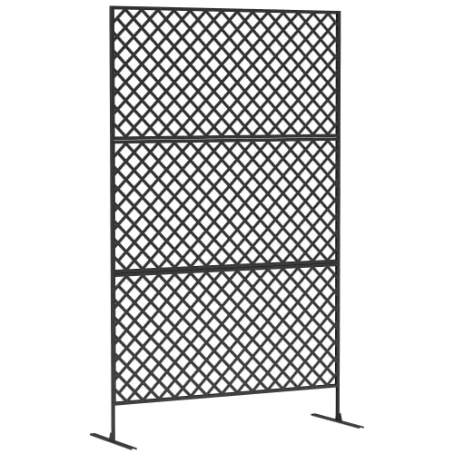 Rummdivider, Stål Konstruktion, 122 cm Længde, 45 cm Bredde, 198 cm Højde, Tre Vertikale Segmenter