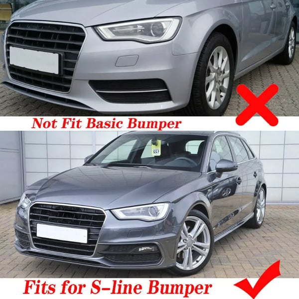 Etusumuvalon kansi, Audi A3 S-Line 2014-2016, A3 S3 2013-2017, ABS-muovia,pari