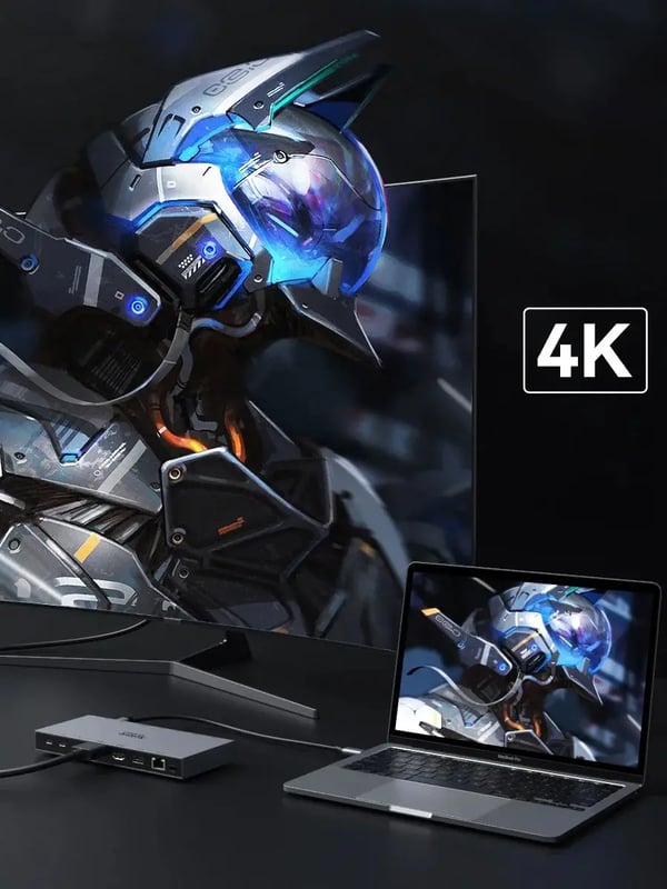 Dokki, 15 Porttia, 4K HDMI-ulostulo,15 in 1