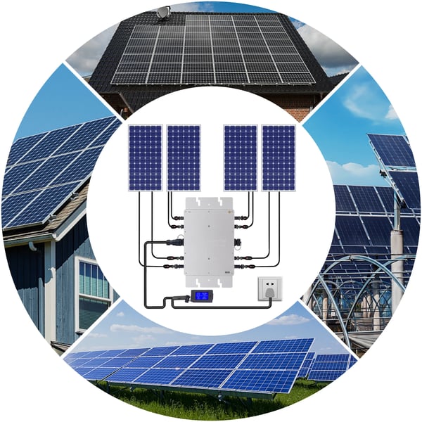 Mikroinverter, Vandtæt Design, Høj Effektivitet,Sølv