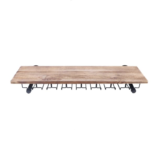 Vinhylde, Fyrretræ og Jern, 92 cm x 25 cm, Væghængt, Industriel Stil, Rektangulær