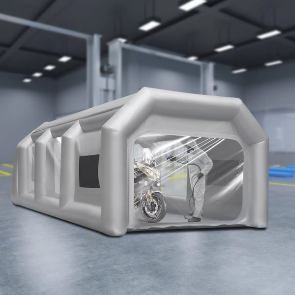 Inflatable Spray Booth, Bärbar Design, Rymligt Inre,grå