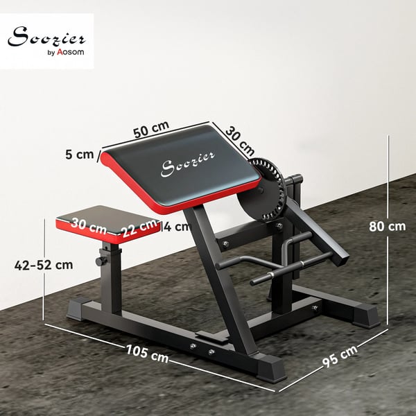 2-i-1 Biceps og Triceps Maskine, Justerbart Sæde, Albue Støtte,sort