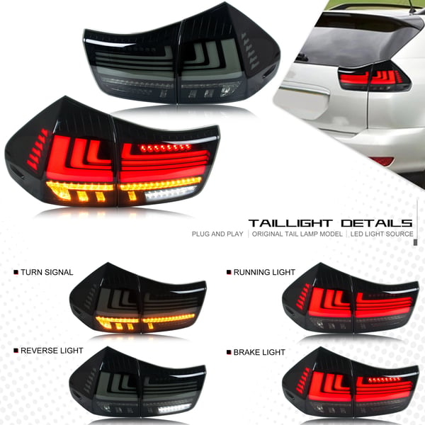 LED Baglygter, 35W, Spænding: 12V, Lumen: 3400LM, Kompatibilitet: Lexus RX350 RX330 RX400h (2004-2009), Dynamisk Signal