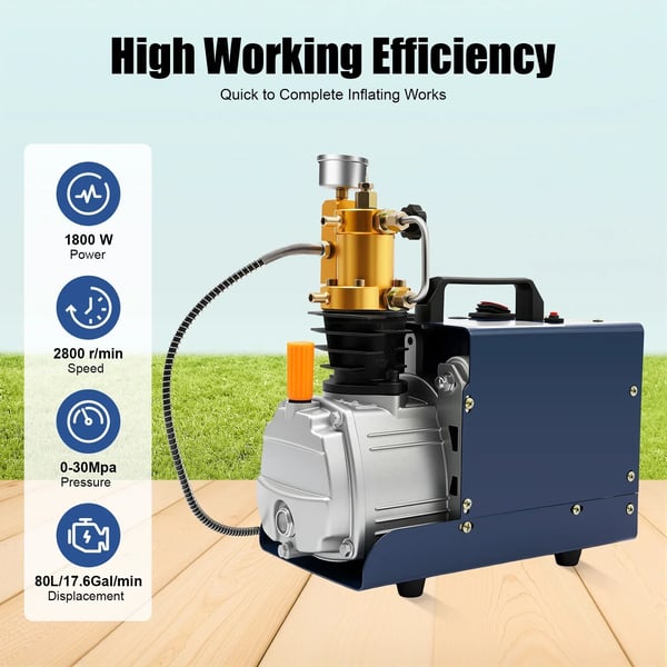 Högtrycksluftkompressor, 4500 PSI, Hållbar Design,220V, EU