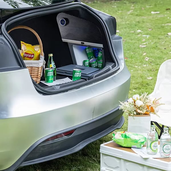 Bærbar køleskab, kompatibel med Tesla Model 3 Highland, 10L kapacitet, dual-mode temperaturkontrol,TM-310