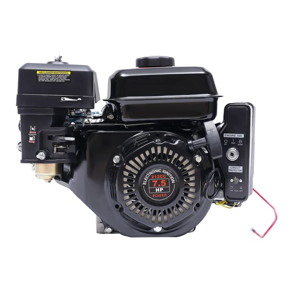Benzinmotor, Enkeltcylinder, Kraftfuld Ydelse,Sort