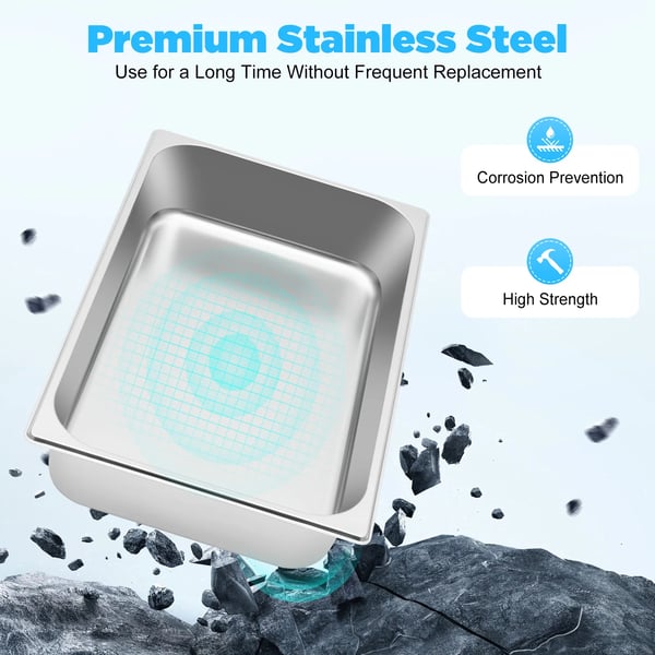 Chafing dishes, rustfrit stål, stabelbart design,4STK