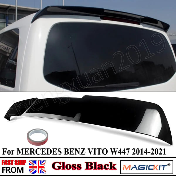 Spoiler, til Mercedes Benz VITO W447, AMG stil,glans sort