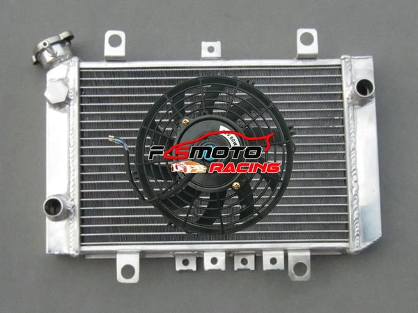 Aluminiumkøler, Passer til Kawasaki KVF400 A/B/C/D, Inkluderer ventilatormonteringssæt,Radiator og blæser