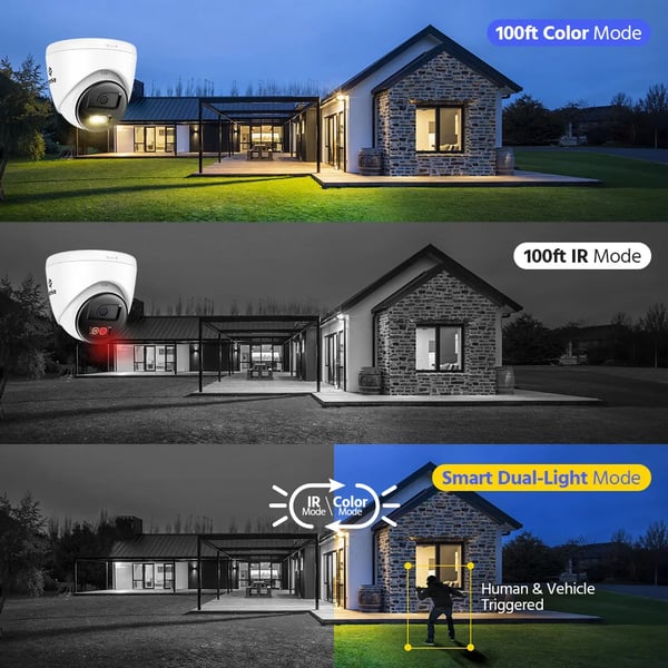 Sikkerheds-IP-kamera, 6,0 megapixel, vejrbestandig hus, natvision minimum 0,005 Lux, tovejskommunikationsfunktionalitet, IP67 klassificeret