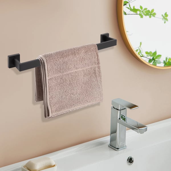 Handdukshållare Set, Väggmonterad, Modern Design,svart