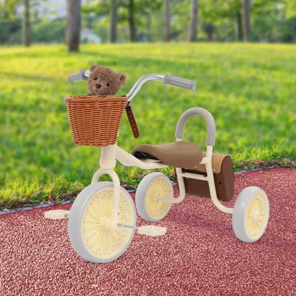 Multifunktionel Retro Børnecykel, Egnet til Aldre 2-6, Belastningskapacitet 30 kg, Fritstående Samling