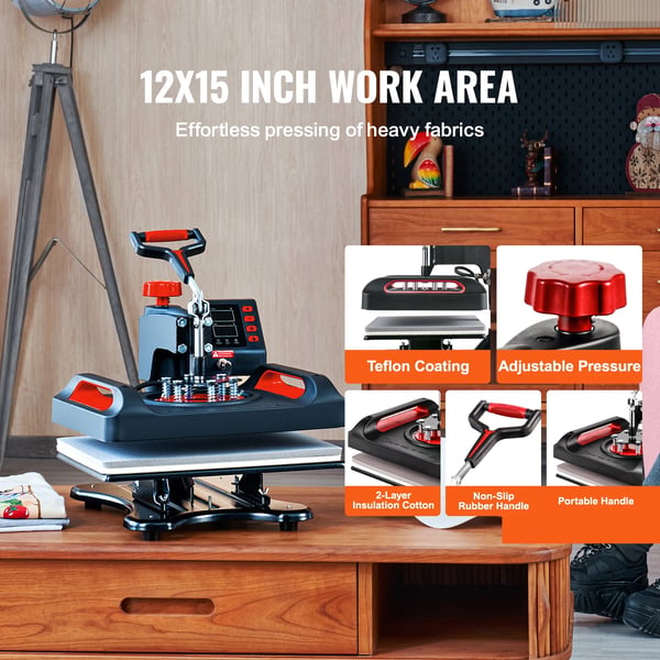 Varmepresser, Kompakt Design, Brugervenlig Betjening,11 i 1